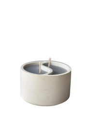Aberto Design 5TM Vela de Concreto y Soya Rosa y Blanco 8 x 6 x 8 cm